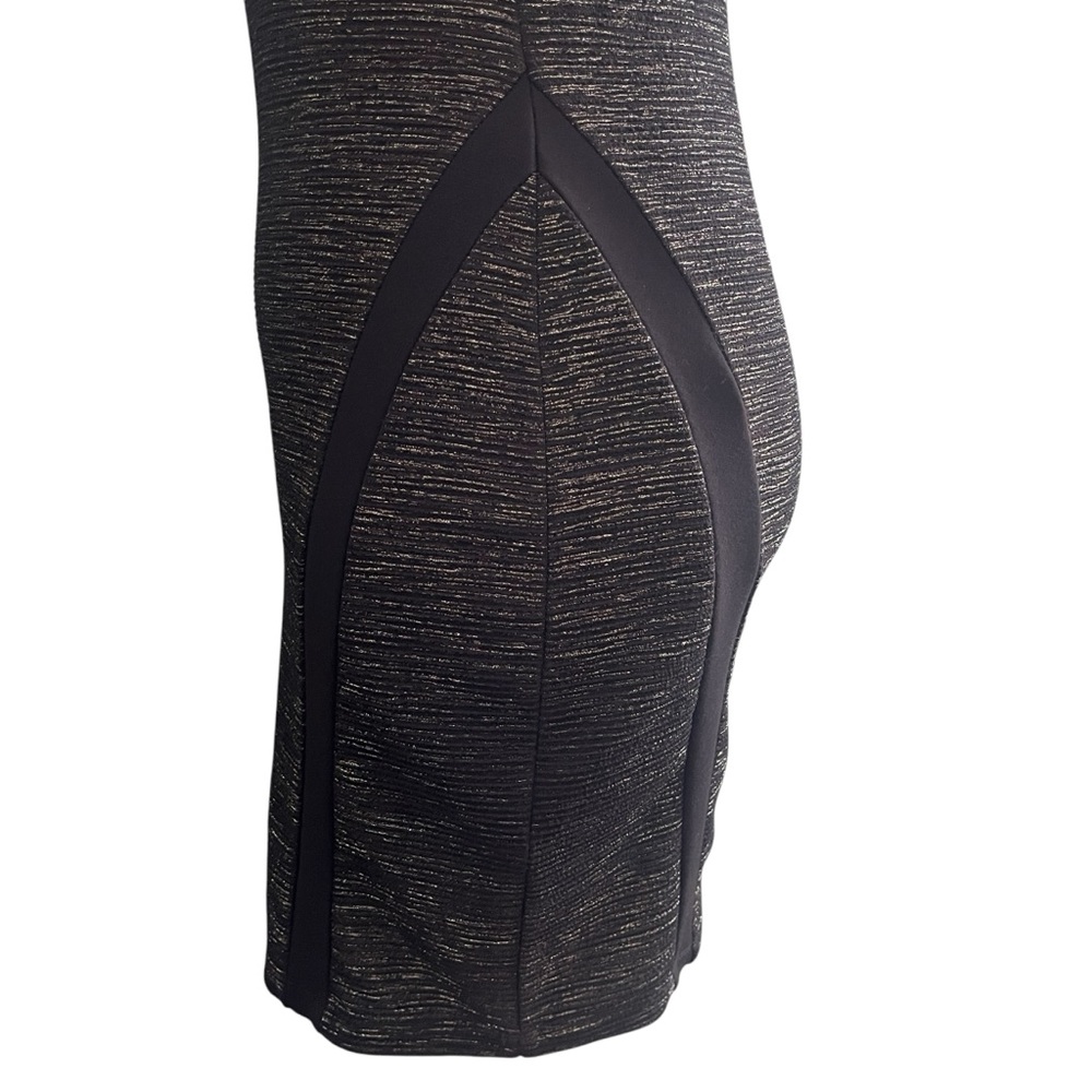 Collective Concepts Black Gold Fleck Bodycon Mini Dress Sz S/M - Picture 8 of 13